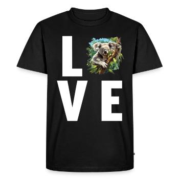 Koalas Koala - Men's Premium Organic T-Shirt - black - Front - Nico (187cm)