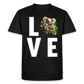 Koalas Koala - T-shirt Premium bio Homme - noir - Devant - Nico (187cm)