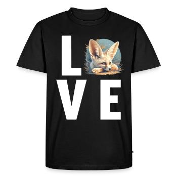 Fennec Fox Fenneks Fennek - Men's Premium Organic T-Shirt - black - Front - Nico (187cm)