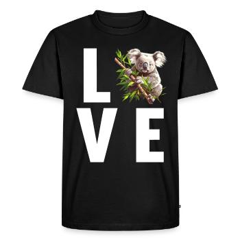 Koalas Koala - Men's Premium Organic T-Shirt - black - Front - Nico (187cm)