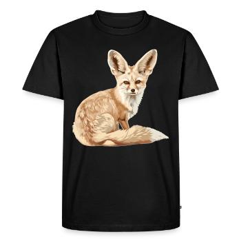 Fennec Fox Fenneks Fennek - Men's Premium Organic T-Shirt - black - Front - Nico (187cm)