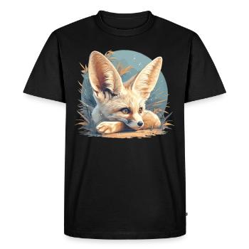 Fennec Fox Fenneks Fennek - Men's Premium Organic T-Shirt - black - Front - Nico (187cm)
