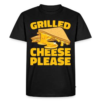 Grilled Cheese Grilled Cheese Foodie Cheese Sandwich - T-shirt Premium bio Homme - noir - Devant - Nico (187cm)