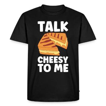 Grilled Cheese Grilled Cheese Foodie Cheese Sandwich - T-shirt Premium bio Homme - noir - Devant - Nico (187cm)