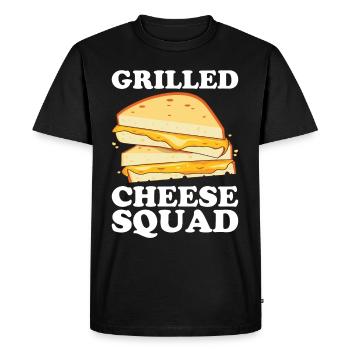 Grilled Cheese Grilled Cheese Foodie Cheese Sandwich - T-shirt Premium bio Homme - noir - Devant - Nico (187cm)