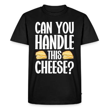 Grilled Cheese Grilled Cheese Foodie Cheese Sandwich - T-shirt Premium bio Homme - noir - Devant - Nico (187cm)