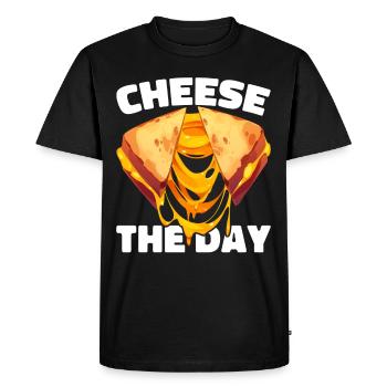 Grilled Cheese Grilled Cheese Foodie Cheese Sandwich - T-shirt Premium bio Homme - noir - Devant - Nico (187cm)