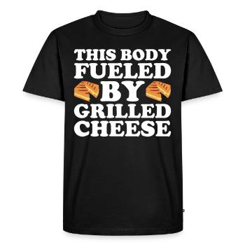 Grilled Cheese Grilled Cheese Foodie Cheese Sandwich - T-shirt Premium bio Homme - noir - Devant - Nico (187cm)