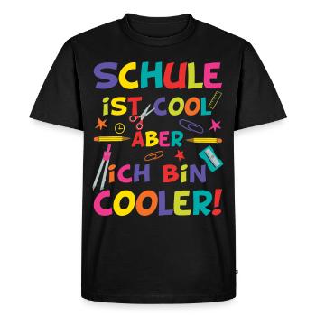 School is cool first day of school - Men's Premium Organic T-Shirt - black - Front - Nico (187cm)