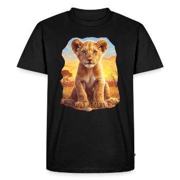 Lion Löwen Löwe - T-shirt Premium bio Homme - noir - Devant - Nico (187cm)