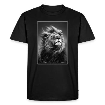 Lion Löwen Löwe - T-shirt Premium bio Homme - noir - Devant - Nico (187cm)