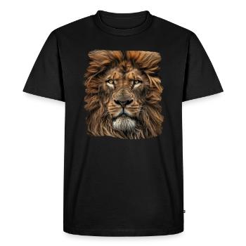 Lion Löwen Löwe - T-shirt Premium bio Homme - noir - Devant - Nico (187cm)
