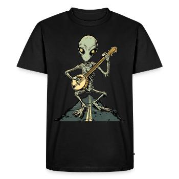 Dover Demon Cryptid Cryptozoology Bluegrass Banj - Men's Premium Organic T-Shirt - black - Front - Nico (187cm)