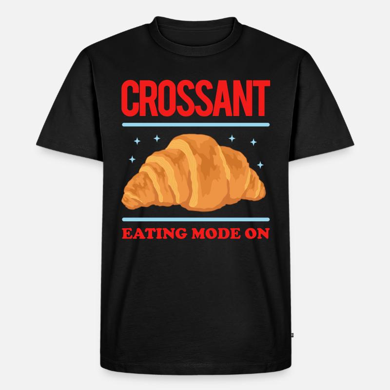 Croissant Hörnchen Beugel Gipfeli Geschenke - Männer Premium Bio T-Shirt - Schwarz