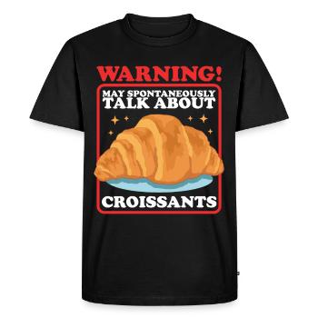 Croissant Croissant Croissant Beugel Croissant Cadeaux - T-shirt Premium bio Homme - noir - Devant - Nico (187cm)