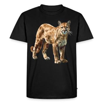 Cougar Mountain Lion Mountain Lion - Men's Premium Organic T-Shirt - black - Front - Nico (187cm)