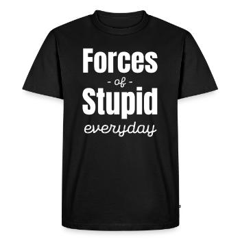 Forces Of Stupid every day Correctional Officer - Men's Premium Organic T-Shirt - black - Front - Nico (187cm)