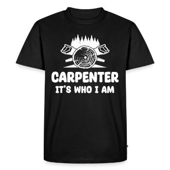 Charpentier, c’est moi, - T-shirt Premium bio Homme - noir - Devant - Nico (187cm)