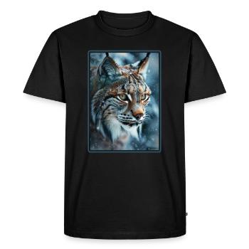 Lynx Luchse Luchs - Men's Premium Organic T-Shirt - black - Front - Nico (187cm)