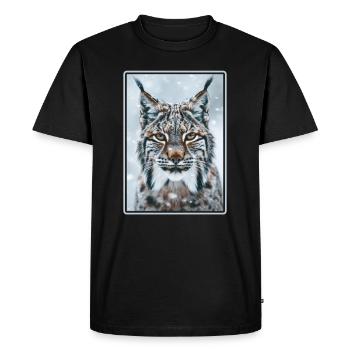 Lynx Luchse Luchs - Men's Premium Organic T-Shirt - black - Front - Nico (187cm)