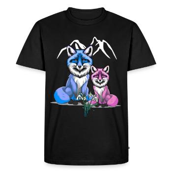 renard renards enfant enfants - T-shirt Premium bio Homme - noir - Devant - Nico (187cm)