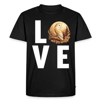 Effraie des clochers Schleiereulen Schleiereule - T-shirt Premium bio Homme - noir - Devant - Nico (187cm)