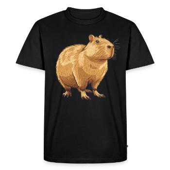 Capybaras Capybara - Men's Premium Organic T-Shirt - black - Front - Nico (187cm)