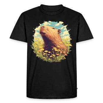 Capybaras Capybara - Men's Premium Organic T-Shirt - black - Front - Nico (187cm)