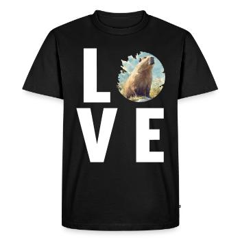 Capybaras Capybara - Men's Premium Organic T-Shirt - black - Front - Nico (187cm)