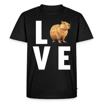 Capybaras Capybara - Men's Premium Organic T-Shirt - black - Front - Nico (187cm)