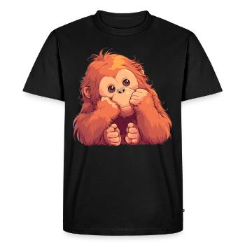 Orang-outan Orangs-outans Orang-outan - T-shirt Premium bio Homme - noir - Devant - Nico (187cm)