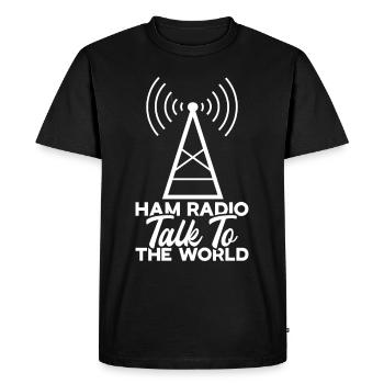 Ham Radio Amateur Radio Amateur Radio - T-shirt Premium bio Homme - noir - Devant - Nico (187cm)
