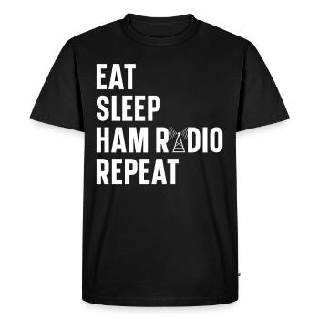 Ham Radio Amateur Radio Amateur Radio - T-shirt Premium bio Homme - noir - Devant - Nico (187cm)