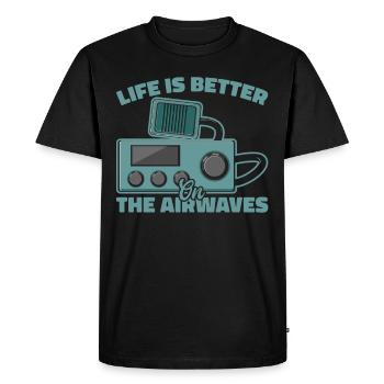 Ham Radio Amateur Radio Amateur Radio - T-shirt Premium bio Homme - noir - Devant - Nico (187cm)