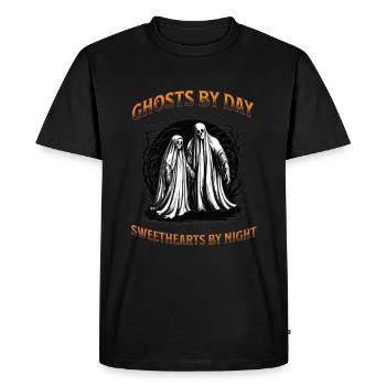 Ghosts by day sweethearts by night - Men's Premium Organic T-Shirt - black - Front - Nico (187cm)