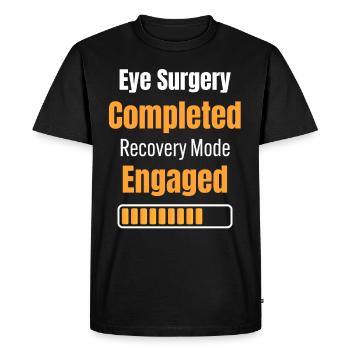 Chirurgie oculaire terminée, - T-shirt Premium bio Homme - noir - Devant - Nico (187cm)