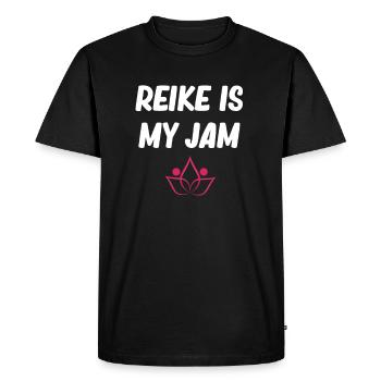 Reiki Is My Jam Chakra Healing, Buddhist - Men's Premium Organic T-Shirt - black - Front - Nico (187cm)