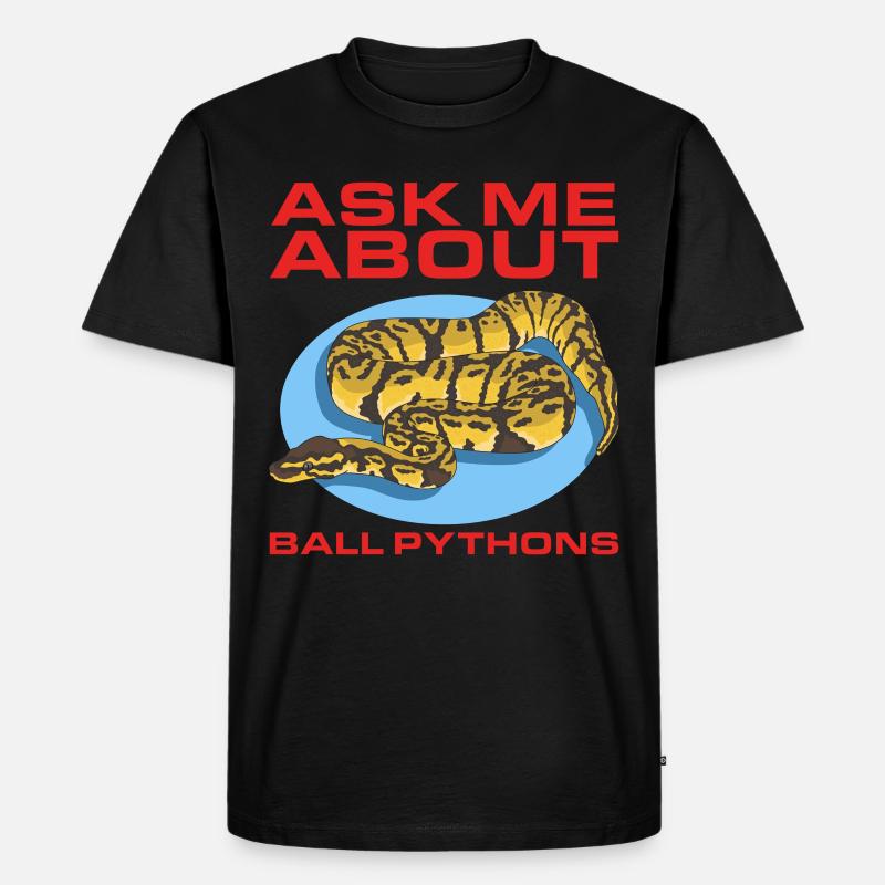 King Python Python Snake Gifts - Men's Premium Organic T-Shirt - black