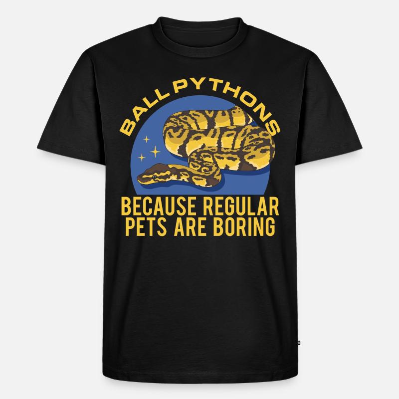 Königspython Schlangen Python Geschenk - Männer Premium Bio T-Shirt - Schwarz