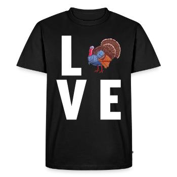 Turkey Turkeys Turkey - Men's Premium Organic T-Shirt - black - Front - Nico (187cm)