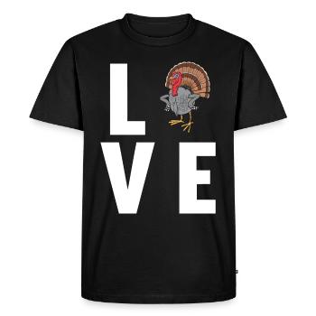 Turkey Turkeys Turkey - Men's Premium Organic T-Shirt - black - Front - Nico (187cm)