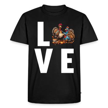 Turkey Turkeys Turkey - Men's Premium Organic T-Shirt - black - Front - Nico (187cm)