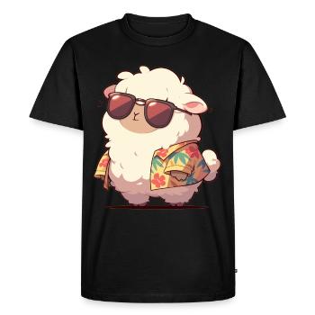 Alpaga Alpagas Alpaga - T-shirt Premium bio Homme - noir - Devant - Nico (187cm)