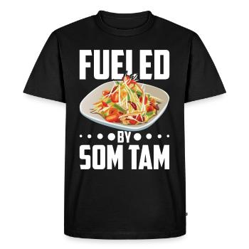 Som Tam Salade thaïlandaise Papaye Salade thaïlandaise Cuisine thaïlandaise - T-shirt Premium bio Homme - noir - Devant - Nico (187cm)