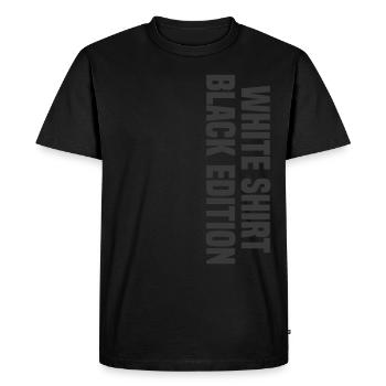 Chemise Blanche Édition Noire - T-shirt Premium bio Homme - noir - Devant - Nico (187cm)