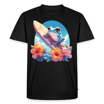 Grenouille arboricole Laubfrösche Laubfrosch - T-shirt Premium bio Homme - noir - Devant - Nico (187cm)