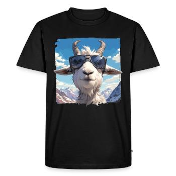Alpine Goat Mountain Goats Mountain Goat - Men's Premium Organic T-Shirt - black - Front - Nico (187cm)