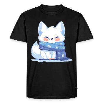 Arctic Fox Polarfüchse Polarfuchs - Men's Premium Organic T-Shirt - black - Front - Nico (187cm)