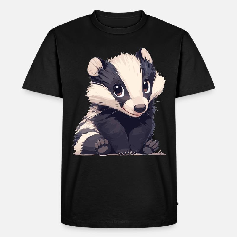Badger Dachse Dachs - Männer Premium Bio T-Shirt - Schwarz