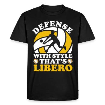 Volleyball Libero - Men's Premium Organic T-Shirt - black - Front - Nico (187cm)